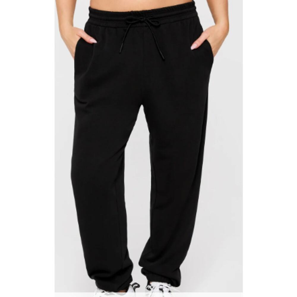 Fabletics Yitty Terry Jogger Pants Iconic Black Large Sweatpants Womens NEW